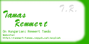 tamas remmert business card